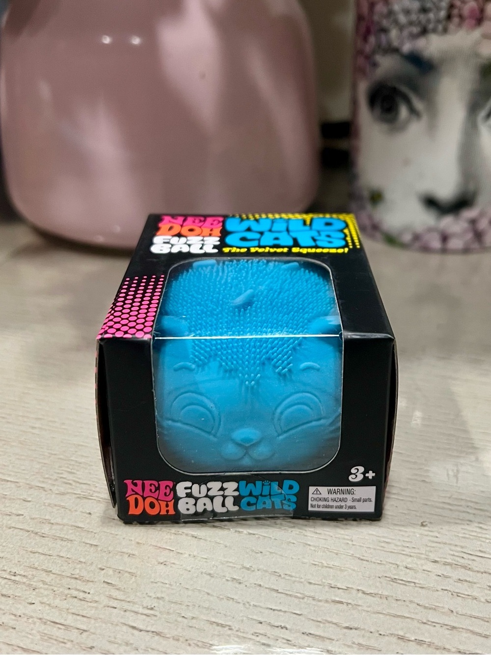 NEEDOH Fuzz Ball Wild Cats Blue Squishy Toy